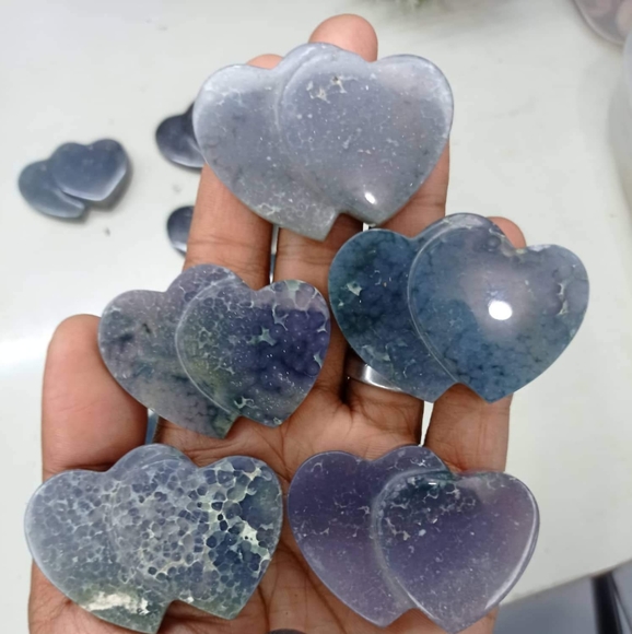 Other - Grape agate double hearts